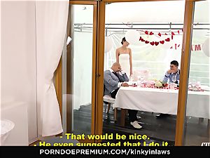 naughty INLAWS - euro bride poked deep by stepson