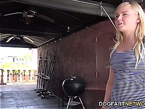 blonde Melissa May perceives excellent when two black guys tuck her