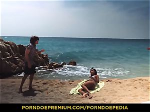 PORNDOE PEDIA handsome ebony stunner beach fuckfest tutorial